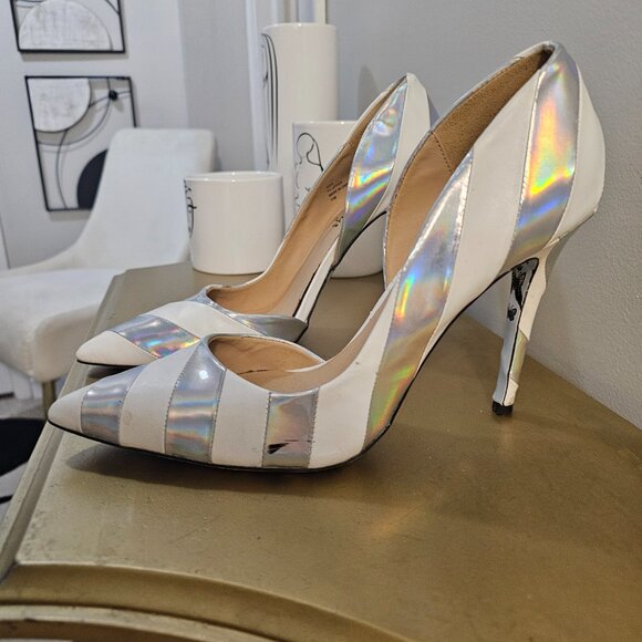 TAYLOR SAYS Miko Hologram Striped Stilettos - Picture 7 of 7